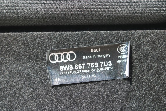 AUDI A5 S5 SPORTBACK PÓŁKA TYLNA czarna 8W8867769 8W8867771 kolor 7U3 czarny 8W8867769  8W8867769 8W8867771  8W8867769 8W tył F5