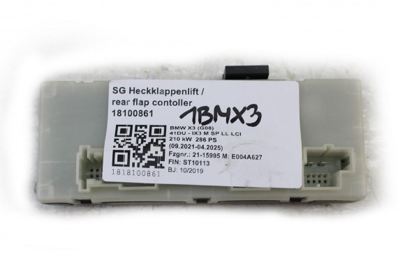 BMW X3 G01 G08 MODUŁ STEROWNIK 9852925 OTWIERANIA KLAPY moduł elektrycznej 5 M5 61359852925 61355A19DB2 61357442347 F91 F92 F93