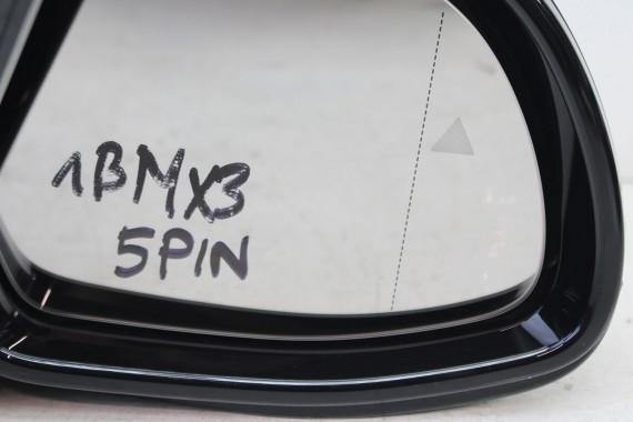 BMW X3 G08 G01 IX3 LUSTERKO prawe drzwi lewa zewnętrzne pinów kabli 5 pin 416 Carbon-schwarz Czarny ASYSTENT side