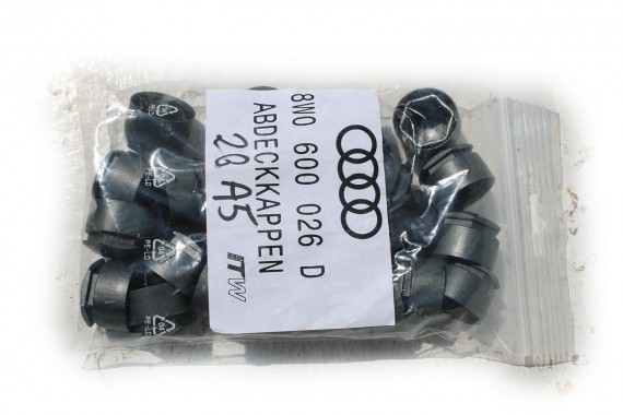 AUDI NAKŁADKI ŚRUBY 8W0600026D DO FELG zabezpieczenia na koła na felgi koła kapsle zabezpieczenia 8W0 600 026 OZDOBNE 8W0600026