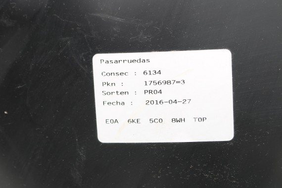 VW JETTA 5C NADKOLE PRZÓD 5C6805911 5C6805912 przednie 5C6 805 911 5C6 805 912 5C6805911AC 5C6805912AC 5C6805911AD 5C6805912AD