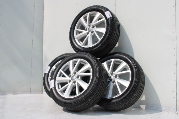 AUDI Q2 FELGI 17 OPONY LETNIE KOŁA 81A601025C felga 7J*17H2 ET45  opona LATO Bridgestone Turanza T001 215/55/17 94V 81A cali