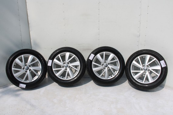 AUDI Q2 FELGI 17 OPONY LETNIE KOŁA 81A601025C felga 7J*17H2 ET45  opona LATO Bridgestone Turanza T001 215/55/17 94V 81A cali