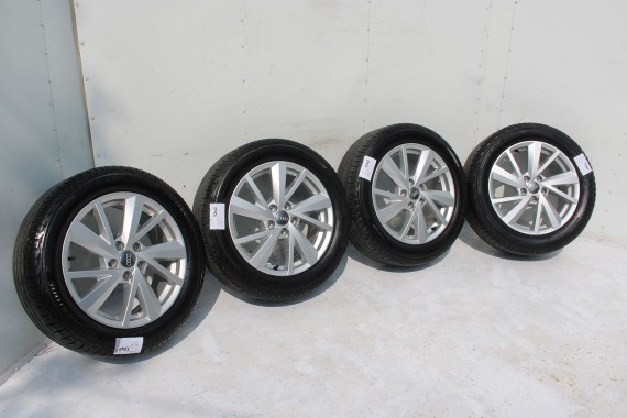 AUDI Q2 FELGI 17 OPONY LETNIE KOŁA 81A601025C felga 7J*17H2 ET45  opona LATO Bridgestone Turanza T001 215/55/17 94V 81A cali