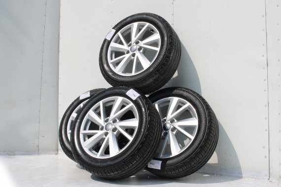 AUDI Q2 FELGI 17 OPONY LETNIE KOŁA 81A601025C felga 7J*17H2 ET45  opona LATO Bridgestone Turanza T001 215/55/17 94V 81A cali