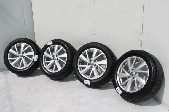 AUDI Q2 FELGI 17 OPONY LETNIE KOŁA 81A601025C felga 7J*17H2 ET45  opona LATO Bridgestone Turanza T001 215/55/17 94V 81A cali