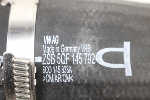 VW AUDI RURA INTERCOOLERA 5Q0145838 6C0145838A INTERKULERA WĄŻ CIŚNIENIOWY RURY POWIETRZA CHŁODNICY 5Q0 145 838 5QF145792