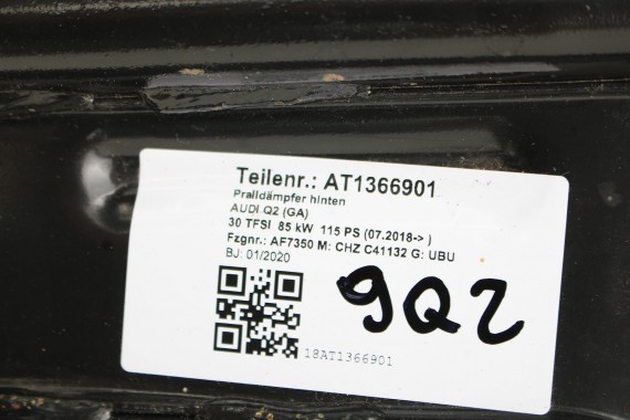AUDI Q2 BELKA ZDERZAKA TYLNA TYŁ 81A807309 wzmocnienie 81A 807 309 81A807309A 81A 807 309 A