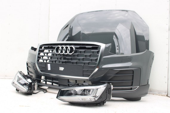 AUDI Q2 PRZÓD maska błotniki zderzak pas przedni lampy wzmocnienie błotnik lampa 81A FULL LED Kolor: G3G3	LX7M 	Nanograu Szary
