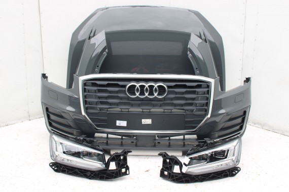AUDI Q2 PRZÓD maska błotniki zderzak pas przedni lampy wzmocnienie błotnik lampa 81A FULL LED Kolor: G3G3	LX7M 	Nanograu Szary