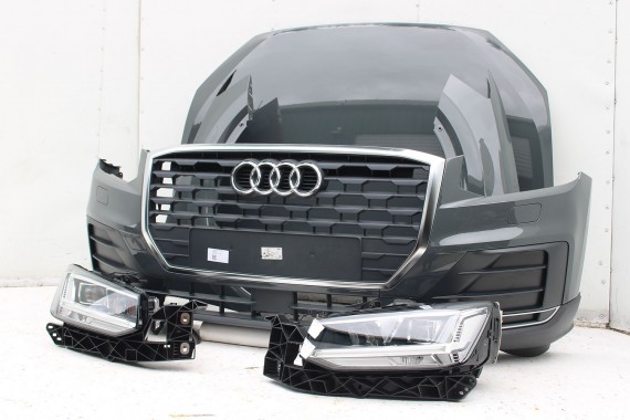AUDI Q2 PRZÓD maska błotniki zderzak pas przedni lampy wzmocnienie błotnik lampa 81A FULL LED Kolor: G3G3	LX7M 	Nanograu Szary