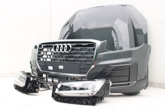 AUDI Q2 PRZÓD maska błotniki zderzak pas przedni lampy wzmocnienie błotnik lampa 81A FULL LED Kolor: G3G3	LX7M 	Nanograu Szary