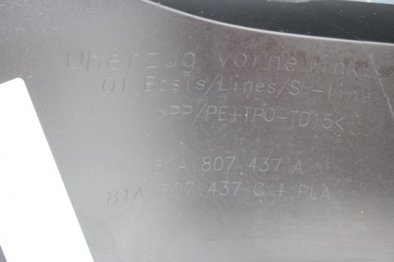 AUDI Q2 PRZÓD maska błotniki zderzak pas przedni lampy wzmocnienie błotnik lampa 81A FULL LED Kolor: G3G3	LX7M 	Nanograu Szary
