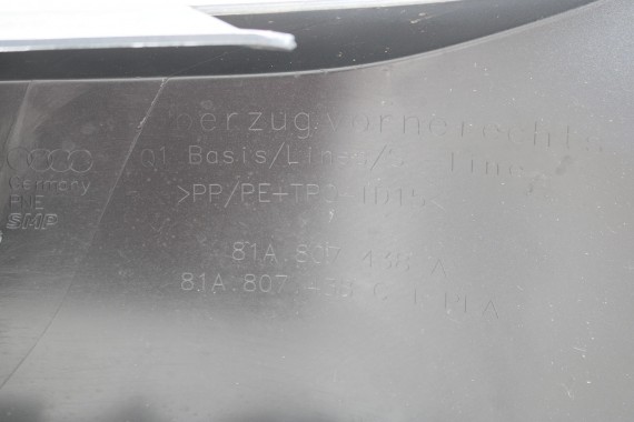 AUDI Q2 PRZÓD maska błotniki zderzak pas przedni lampy wzmocnienie błotnik lampa 81A FULL LED Kolor: G3G3	LX7M 	Nanograu Szary