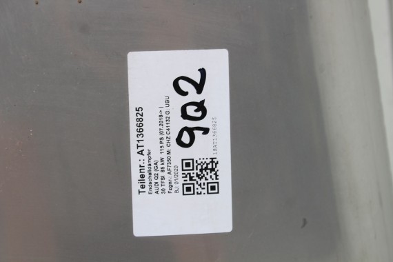 AUDI Q2 WYDECH TŁUMIK 5Q0253211BA 5Q6253611AR 1.0 TSi benzyna 5Q0 253 211 BA 5Q6 253 611 środkowy 81A253181R 5Q0253609 5Q0253209