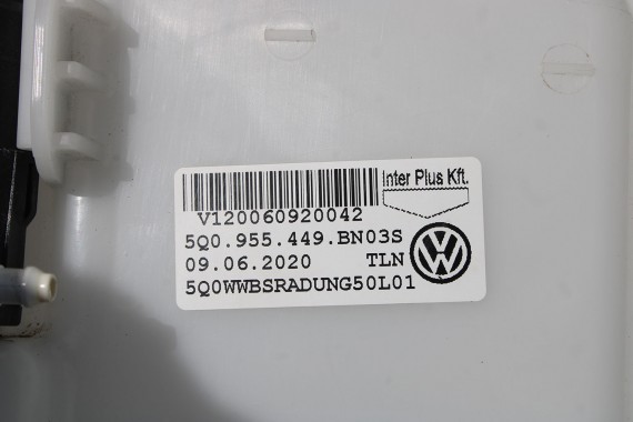 AUDI A3 Q2 ZBIORNIK PŁYNU SPRYSKIWACZY 5Q0955453BE 5Q0 955 453 BE ZBIORNICZEK 81A 2016- SAMOCHODOWY pojemnik 5Q0955449 7M0919376