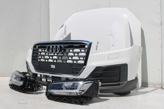 AUDI Q2 PRZÓD maska błotniki zderzak pas przedni lampy wzmocnienie błotnik lampa 81A FULL LED Kolor: T9T9 	LY9C Biel ibisa Biały