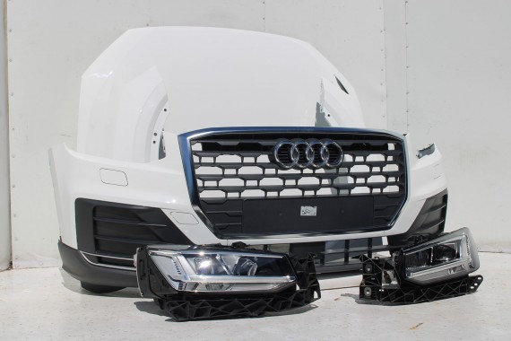 AUDI Q2 PRZÓD maska błotniki zderzak pas przedni lampy wzmocnienie błotnik lampa 81A FULL LED Kolor: T9T9 	LY9C Biel ibisa Biały