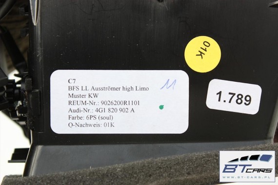 AUDI A7 KRATKI WLOTY POWIETRZA KONSOLI 4G8820902A 4G1820901 4G1820951E kratka 4G1820901 4G8 820 902 4G1820951 nawiewu 4G8820902A