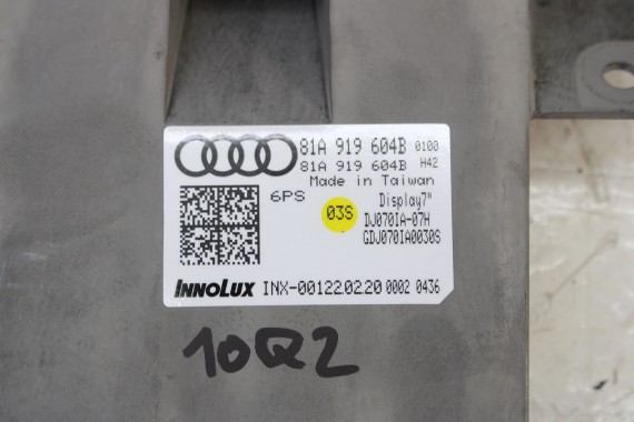 AUDI Q2 MONITOR 3G 81A919604B WYŚWIETLACZ 7" CALA CALI EKRAN 81A919604A 81A919604 LCD 81A 919 604 B NAWIGACJA