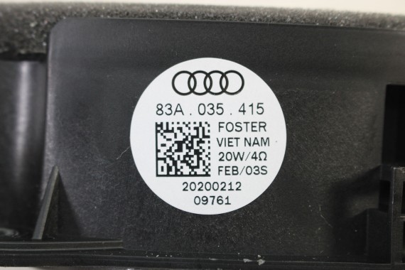 AUDI Q2 Q3 GŁOŚNIKI ZESTAW GŁOŚNIKÓW 83A035399 83A035415 83A035411 83A035398 8V0035382D FL LIFT GŁOŚNIK TUBA A1 A3 83A 035 411
