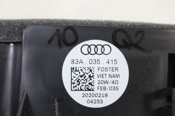AUDI Q2 Q3 GŁOŚNIKI ZESTAW GŁOŚNIKÓW 83A035399 83A035415 83A035411 83A035398 8V0035382D FL LIFT GŁOŚNIK TUBA A1 A3 83A 035 411