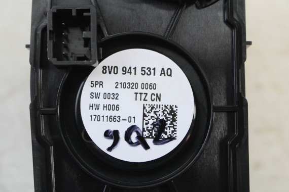AUDI Q2 PRZEŁĄCZNIK ŚWIATEŁ 8V0941531AQ 8V0 941 531 AQ WŁĄCZNIK 81A A3 8V FL LIFT TT 8S 8V0941531AQ 8V0941531AQ 8V0941531AQ