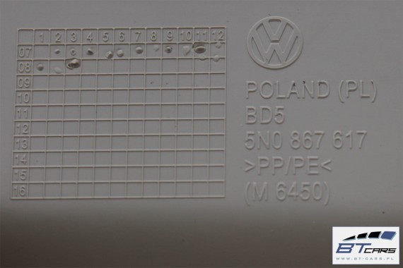 VW TIGUAN WYKOŃCZENIE PODSUFITKI 5N0 867 617