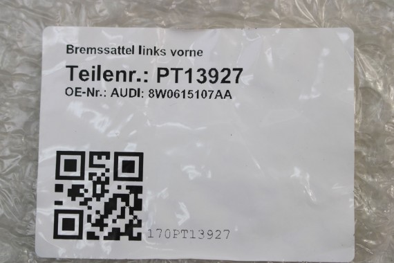 AUDI ZACISK HAMULCA 8W0615107AA 8W0615108AA 4M0698151BK  HAMULCOWY Obudowa zacisku hamulcowego L+P komplet przód  przedni rot