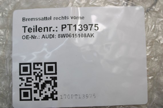 AUDI ZACISK HAMULCA 8W0615107AK 8W0615108AK 4M0698151BK HAMULCOWY Obudowa zacisku hamulcowego przód 8W0615105GC 8W0615106GC