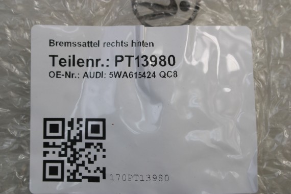 VW GOLF 8 AUDI A3 ZACISK HAMULCOWY 5WA615424 QC8 5WA615425 5WA998281A 8Y0698451 5WA615406AB Rot red czerwone 5WA 615 424 425