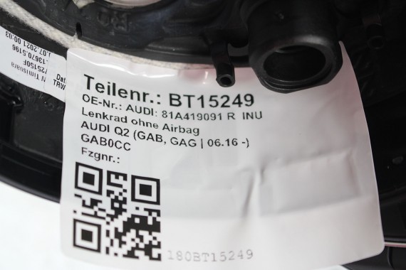 AUDI A3 Q2 KIEROWNICA 81A419091R 81A 419 091 R INU - czarny FL LIFT skóra