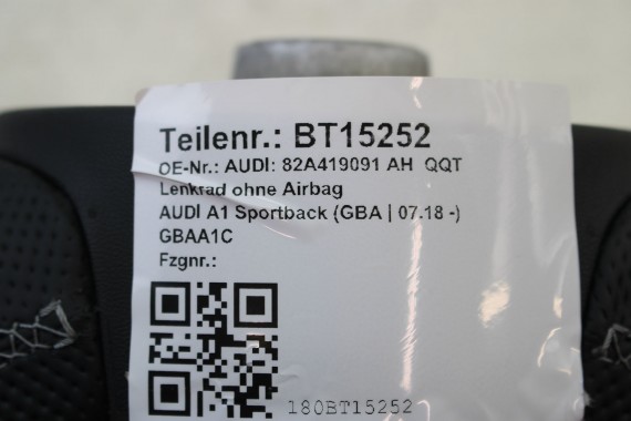 AUDI A1 A3 Q3 KIEROWNICA 82A419091AH 81A 419 091 AH czarny FL LIFT skóra S-line Sline 82A 8Y 83A FY QQT - czarny (soul) felsgrau