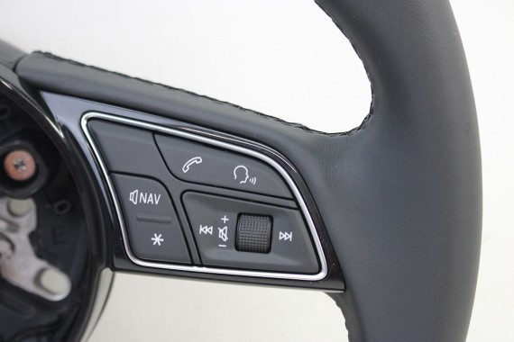 AUDI A1 A3 Q3 KIEROWNICA 82A419091AE 81A 419 091 AE INU - czarny FL LIFT skóra  82A 8Y 83A FY sportowa