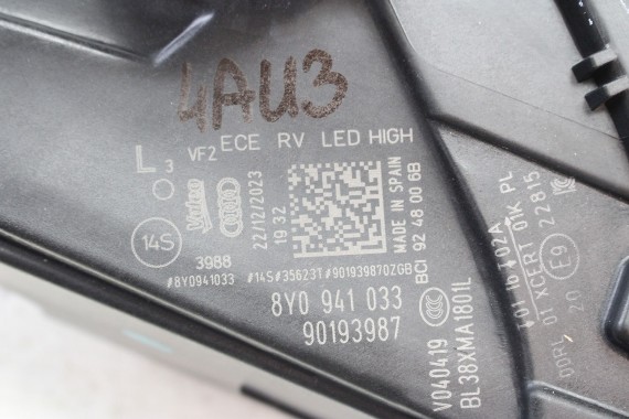 AUDI A3 8Y LAMPA PRZÓD 8Y0941033 FULL LED PRZEDNI PRZÓD REFLEKTOR 8Y0 941 033 LEWY