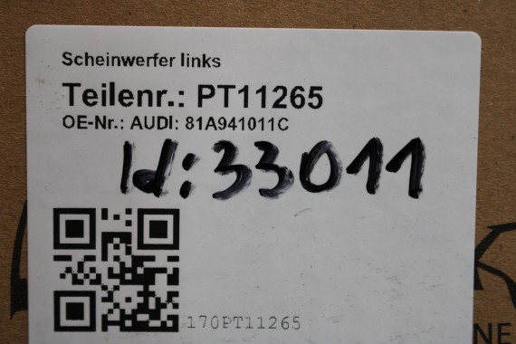 AUDI Q2 FL LAMPA PRZÓD 81A941011C FULL LED PRZEDNI PRZÓD REFLEKTOR 81A 941 011 C LEWY LIFT Q2 GA 81A