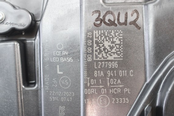 AUDI Q2 FL LAMPA PRZÓD 81A941011C FULL LED PRZEDNI PRZÓD REFLEKTOR 81A 941 011 C LEWY LIFT