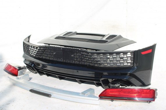 AUDI R8 II 4S ZDERZAK + KLAPA BAGAŻNIKA Matrix lampy lampa 0E0E LY9T Czarny CABRIO 4S7827029 4S7807649B 4S0807303E 4S0945095A