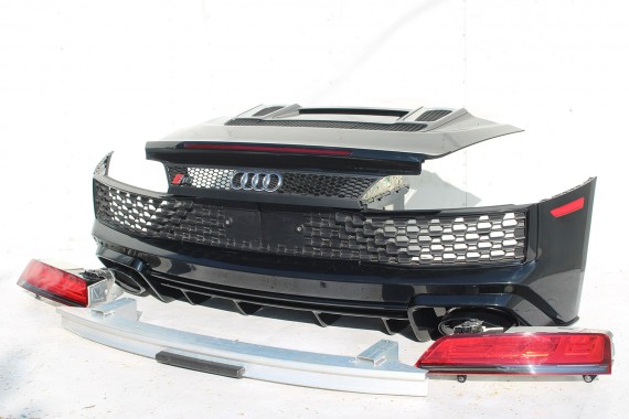 AUDI R8 II 4S ZDERZAK + KLAPA BAGAŻNIKA Matrix lampy lampa 0E0E LY9T Czarny CABRIO 4S7827029 4S7807649B 4S0807303E 4S0945095A