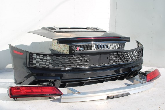 AUDI R8 II 4S ZDERZAK + KLAPA BAGAŻNIKA Matrix lampy lampa 0E0E LY9T Czarny CABRIO 4S7827029 4S7807649B 4S0807303E 4S0945095A