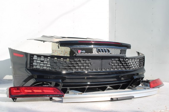 AUDI R8 II 4S ZDERZAK + KLAPA BAGAŻNIKA Matrix lampy lampa 0E0E LY9T Czarny CABRIO 4S7827029 4S7807649B 4S0807303E 4S0945095A