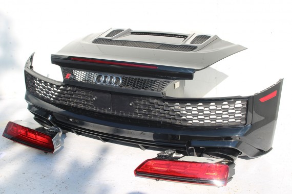 AUDI R8 II 4S ZDERZAK + KLAPA BAGAŻNIKA Matrix lampy lampa 0E0E LY9T Czarny CABRIO 4S7827029 4S7807649B 4S0807303E 4S0945095A