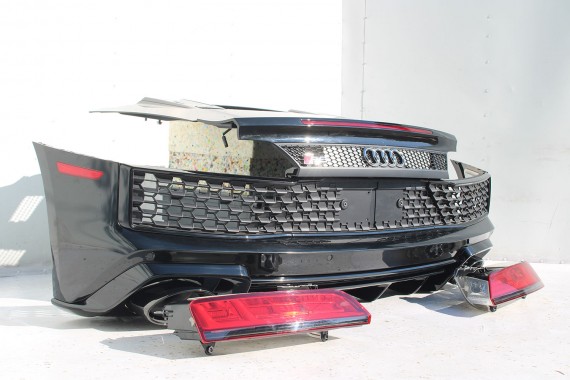 AUDI R8 II 4S ZDERZAK + KLAPA BAGAŻNIKA Matrix lampy lampa 0E0E LY9T Czarny CABRIO 4S7827029 4S7807649B 4S0807303E 4S0945095A