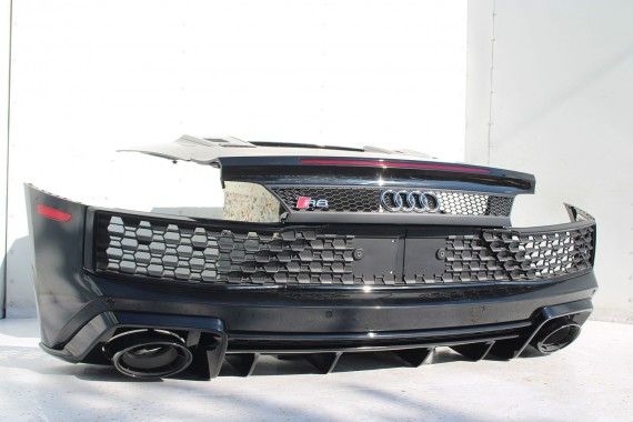 AUDI R8 II 4S ZDERZAK + KLAPA BAGAŻNIKA Matrix lampy lampa 0E0E LY9T Czarny CABRIO 4S7827029 4S7807649B 4S0807303E 4S0945095A