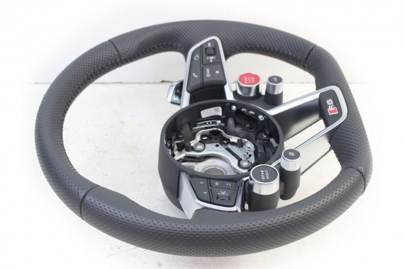 AUDI R8 II 4S KIEROWNICA 4S0419091E + BIEGI kolor 8UD - czarny multifunkcyjna skórzana MULTI CABRIO SPYDER FL LIFT 4S0419091B