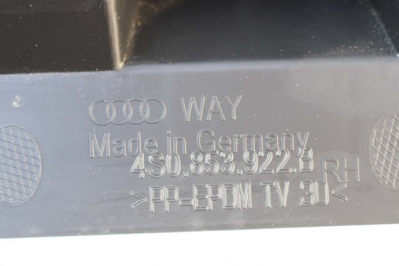 AUDI R8 II LISTWA PROGOWA 4S0853859 4S0853860 LISTWY próg L+P komplet 0E0E LY9T Czarny CABRIO SPYDER FL 4S0853921B 4S0853922B
