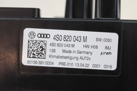 AUDI R8 II 4S PANEL KLIMATYZACJI KLIMY 4S0820043M moduł sterownik nawiewu przycisk przyciski SPYDER LIFT 4S0820043A 4S0820043H