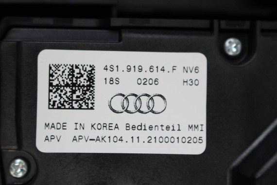 AUDI R8 II 4S PANEL GAŁKA STEROWANIA MMI 4S1919614F 4S1 919 614 F 3G+ z touchpadem FL LIFT radia navi NV6 4S7959757 4S1713111C