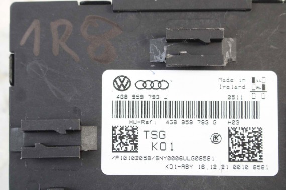 AUDI R8 II 4S MODUŁ STEROWNIK DRZWI 4G8959793J 4G8959792J 4G8959793G 4G8959793G 4G8959792F 4G8959793F CABRIO SPYDER FL LIFT L+P