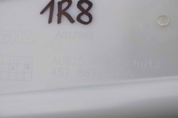 AUDI R8 CABRIO SŁUPEK A + WYKOŃCZENIE PODSUFITKI poszycie 4S7867512A 4S7867233B 4S7867234B słupka słupki RAMA DACHU 24A - czarny
